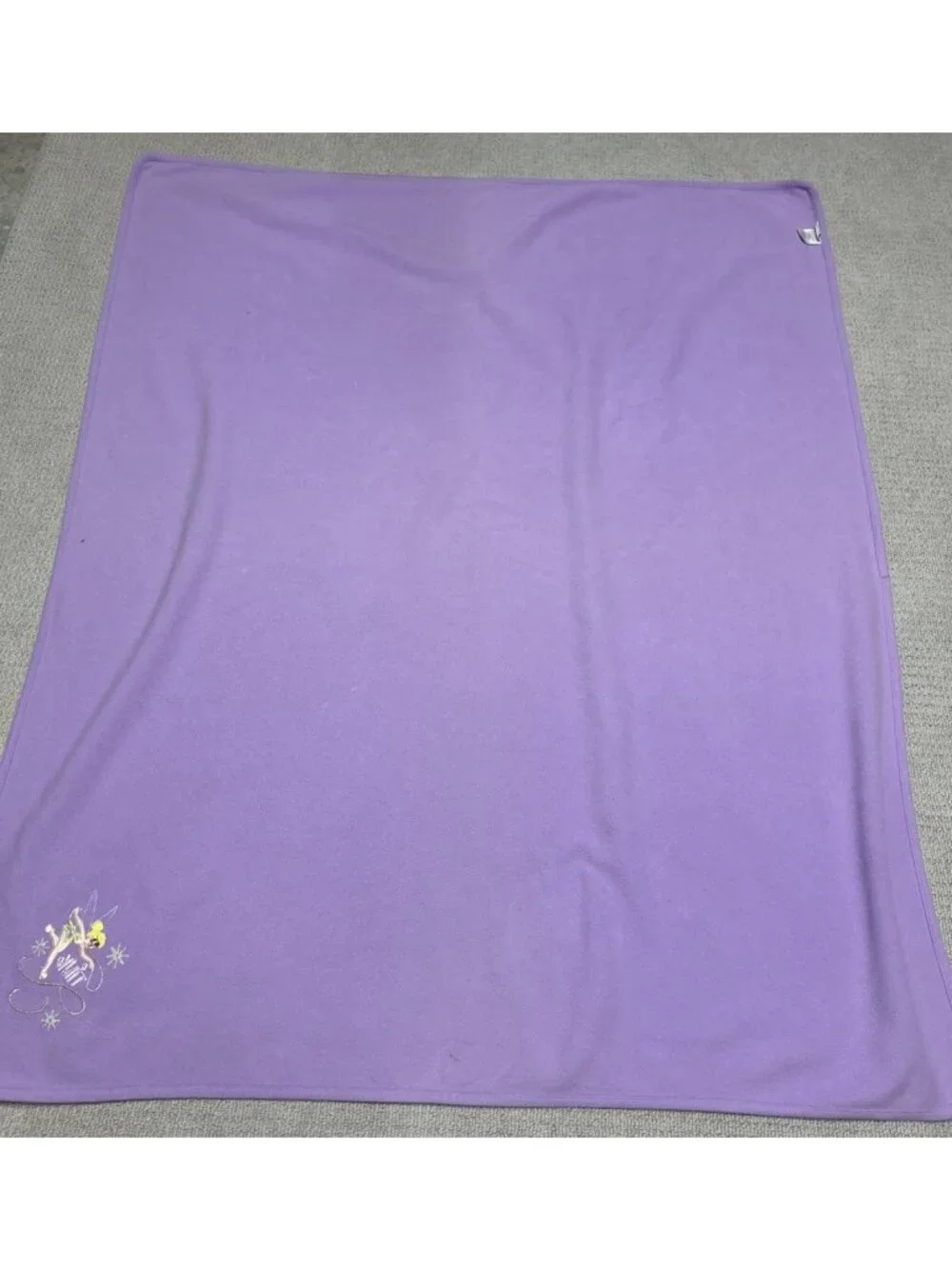 Disney Store Exclusive Tinkerbell Blanket Lavender Purple Tink Fleece